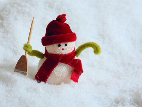 雪人在雪中