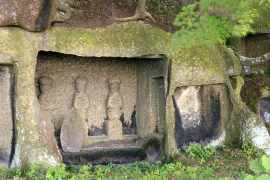 松島日本的古代雕像；
