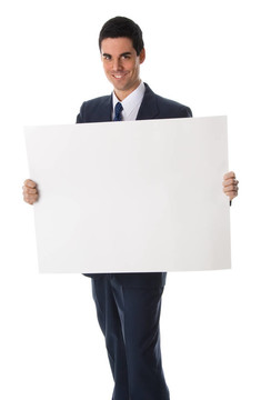 男子用紙板