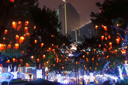 重慶國(guó)泰廣場(chǎng)夜景