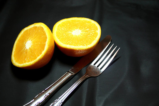橙色的早餐