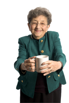 咖啡茶的女人
