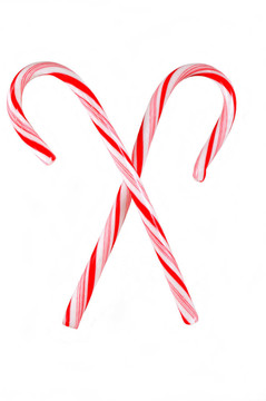 孤立的candycanes