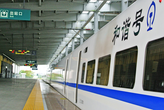 火車進站 動車組 高鐵車站