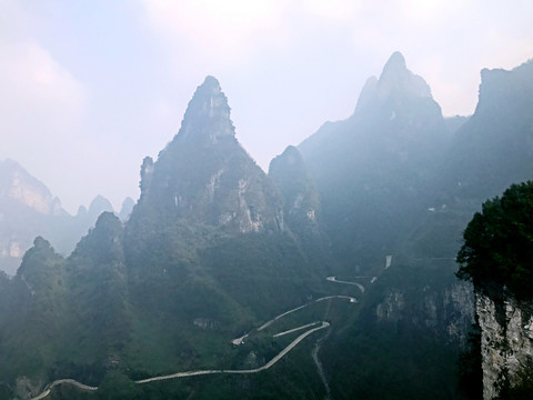 張家界 天門山 著名景點 旅游