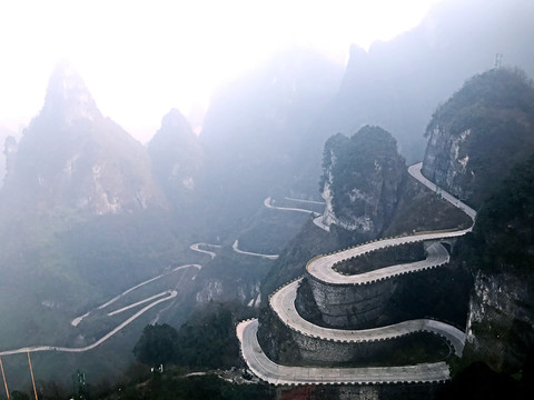 張家界 天門山 著名景點 旅游