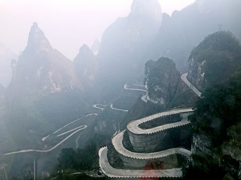 張家界 天門山 著名景點 旅游