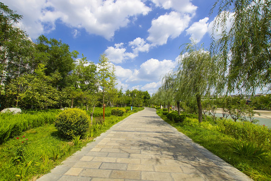 景觀路 藍(lán)天白云