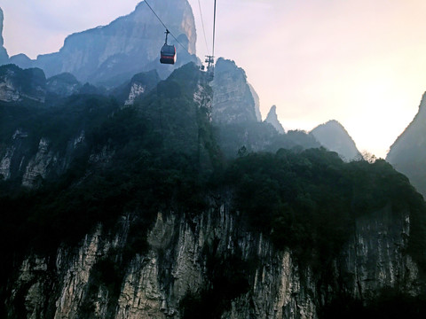 張家界 天門(mén)山 索道 著名景點(diǎn)