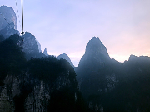 張家界 天門(mén)山 索道 著名景點(diǎn)