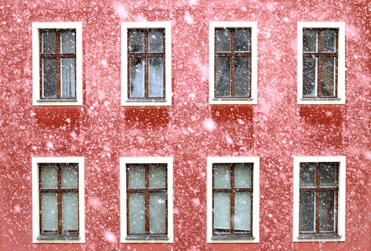 紅房子上的雪