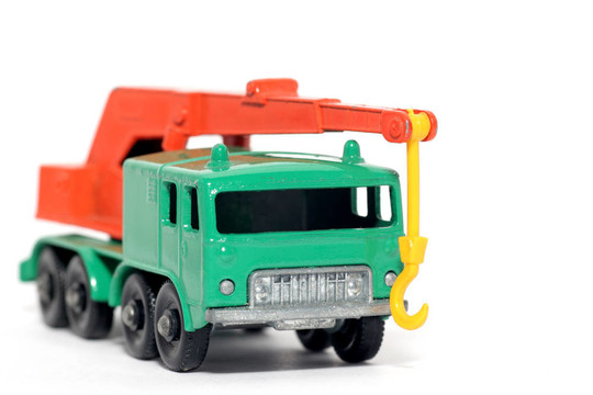 舊玩具8wheel起重機(jī)