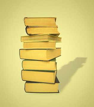 帶陰影的老書