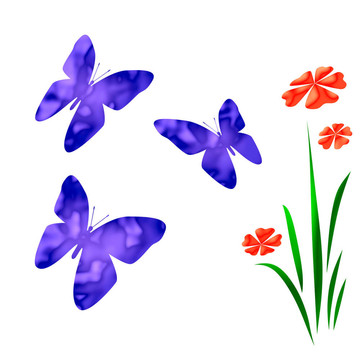 蝴蝶和花
