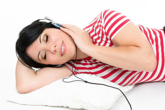 女人休息與最喜歡的音樂
