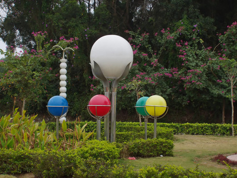 在中國南方地區(qū)市公園的光。