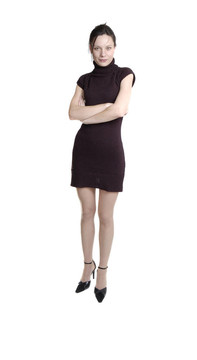 穿著黑色衣服的年輕女子