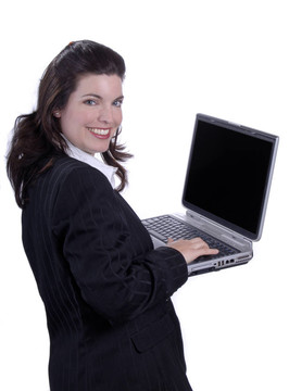 女人的筆記本電腦