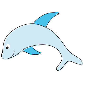 卡通海豚