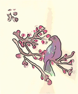 藝術線條的鳥