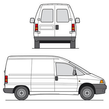 微型面包車向量