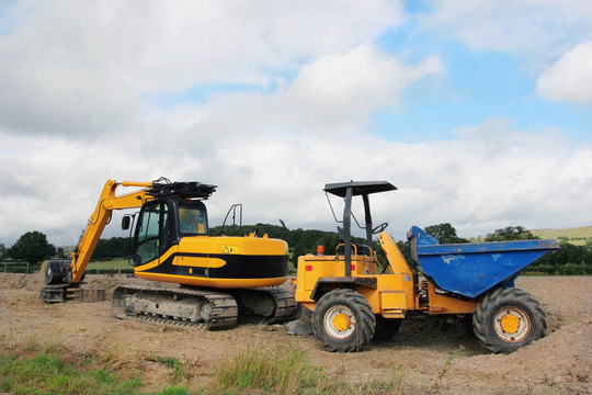 挖掘機和Dumper Truck