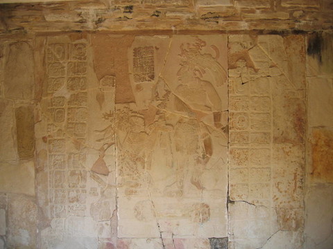 瑪雅的印度雕刻；Palenque；墨西哥