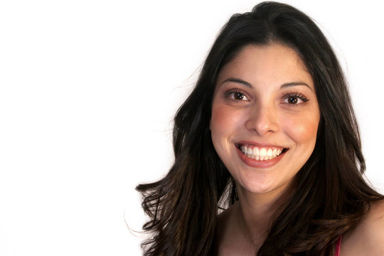 微笑的Hispanic Woman
