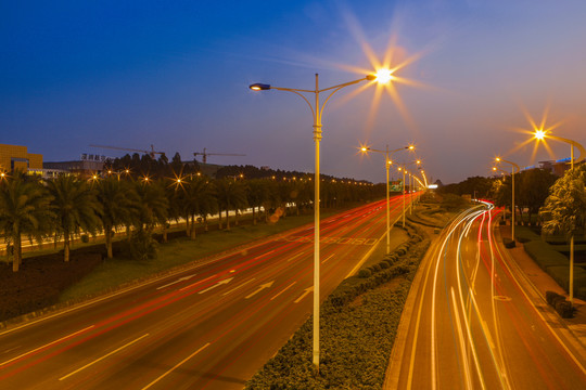 高速公路 夜景 素材