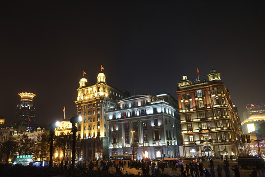 外灘夜景 外灘建筑群