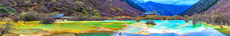 黃龍五彩池 多張合成全景圖