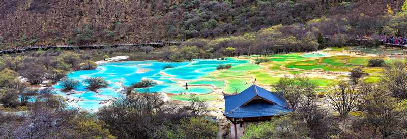 黃龍五彩池 多張合成全景圖