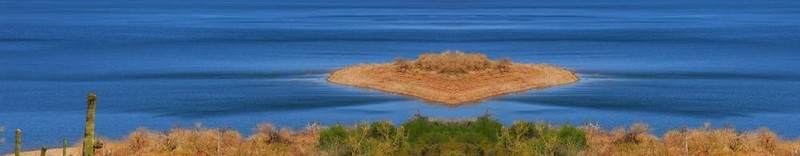 沙漠湖島