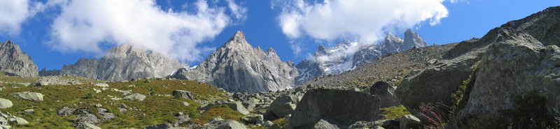 冰雪山脈；法國；阿爾卑斯山；全景圖