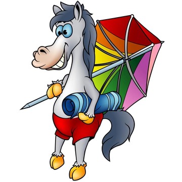 海灘上的馬