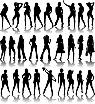 性感女人的影子