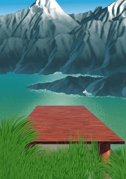 山上的湖