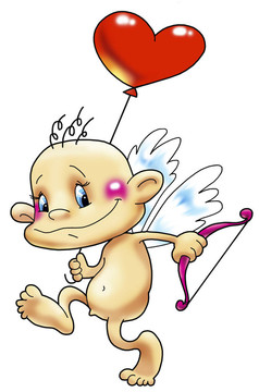 Cupid和一個氣球