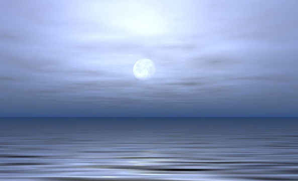 月夜的海洋