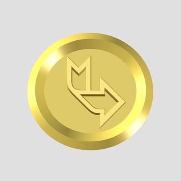 金箭頭圖標