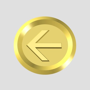 金箭頭圖標