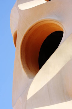 Casa Mila的屋頂煙囪