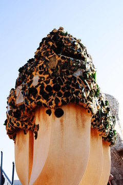 Casa Mila的屋頂煙囪