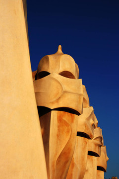 Casa Mila的屋頂煙囪