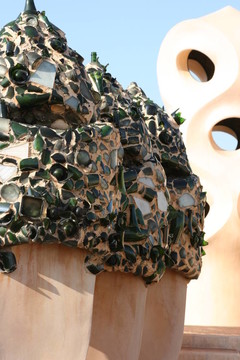 Casa Mila的屋頂煙囪