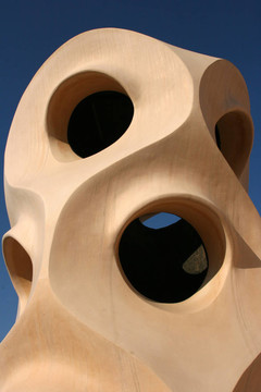 Casa Mila的屋頂煙囪
