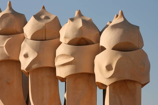 Casa Mila的屋頂煙囪
