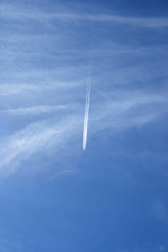 噴氣式飛機(jī)像彗星一樣穿過天空