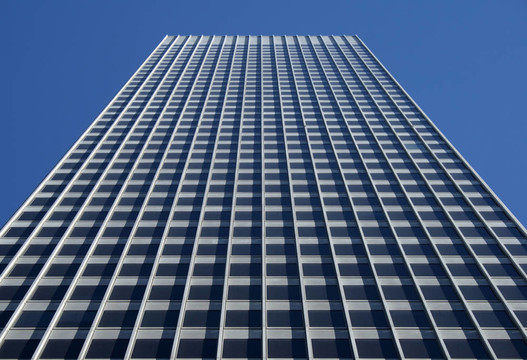 灰色辦公建筑透視圖