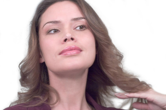 女人在鏡子前posign